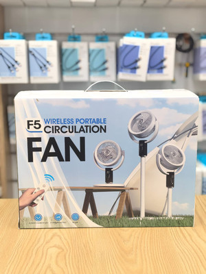 پنکه شارژی F5 هشت سرعته دارای کنترل wireless portable circulation fan
