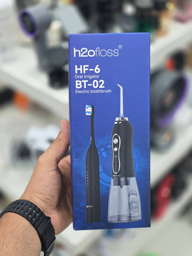 ست مسواک برقی و واترجت دندان H2ofloss مدل BT-02 و HF-6