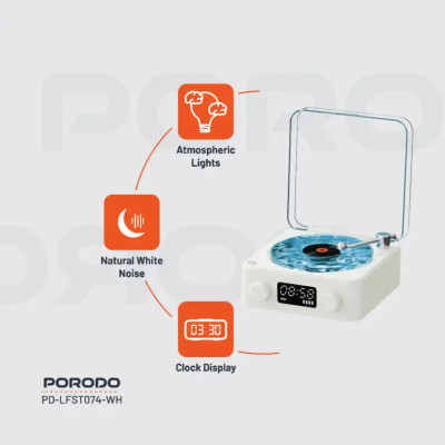 وایت نویز و اسپیکر بلوتوثی پرودو | Porodo Lifestyle White Noise Portable Speaker