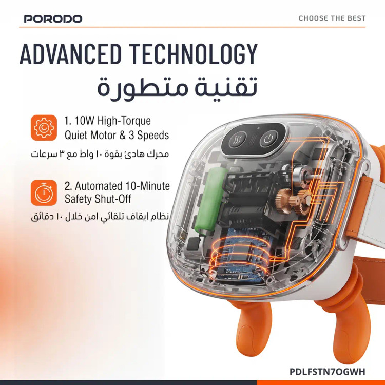 ماساژور گردن و شانه حرارتی شارژی پرودو مدل Porodo RELAXROBO II