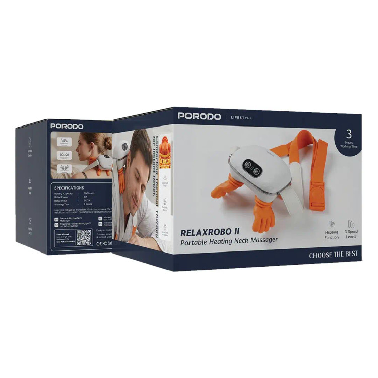 ماساژور گردن و شانه حرارتی شارژی پرودو مدل Porodo RELAXROBO II