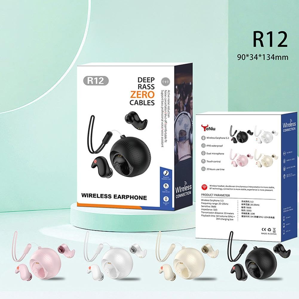 هندزفری بلوتوثی YeNiu R12 | بی‌سیم TWS با Bluetooth 5.3، میکروفون دوگانه و IPX5